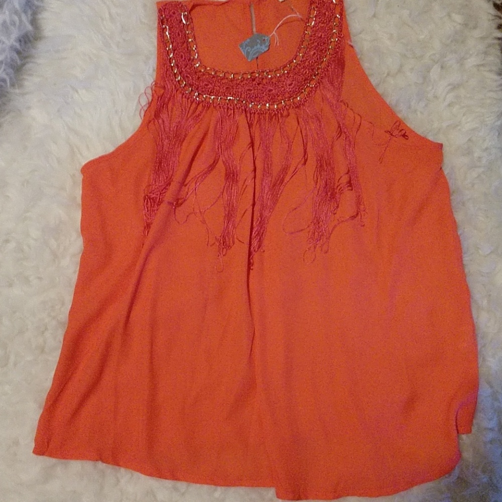 Boutique orange tank top